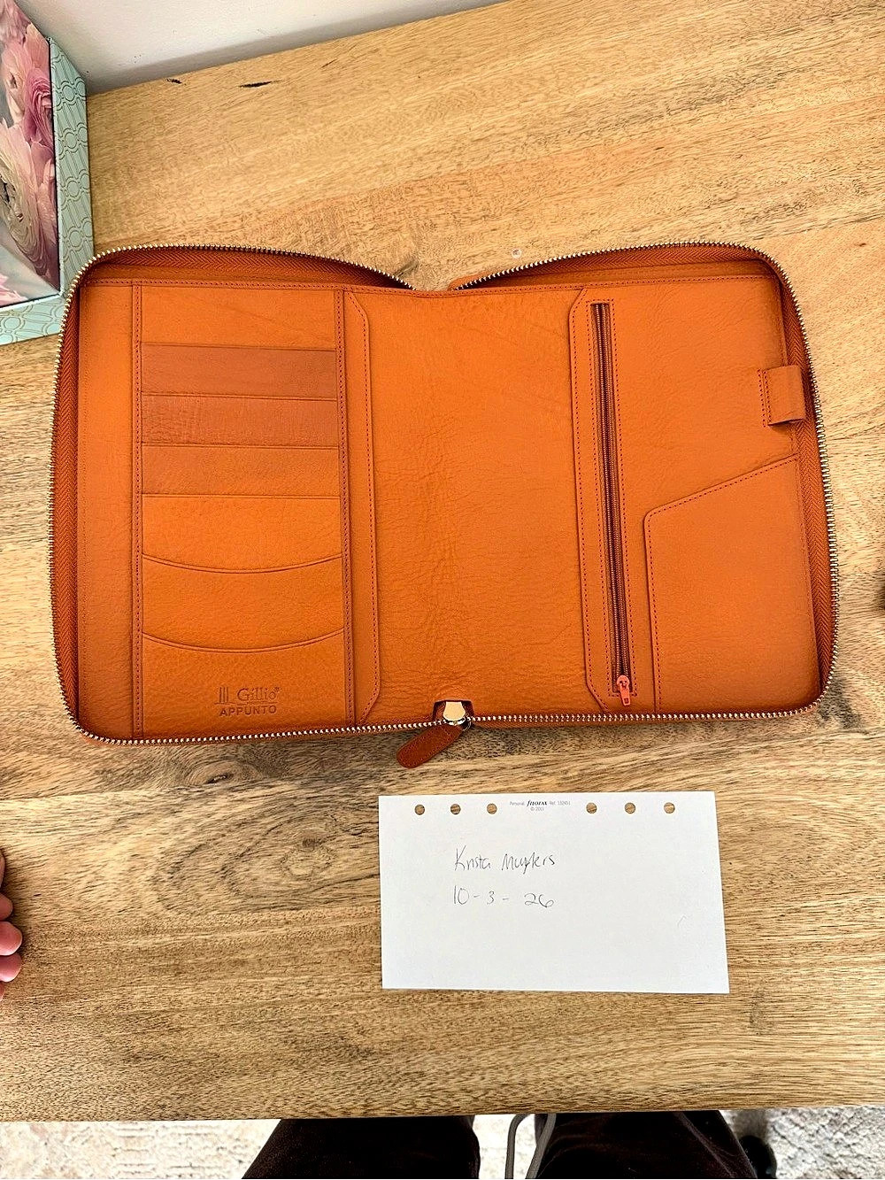 Gillio zip Appunto a5 in orange